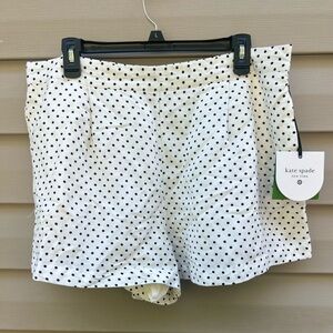 NWT Womens Mini Polka Dot Linen Flared High Rise Shorts kate spade Target XL